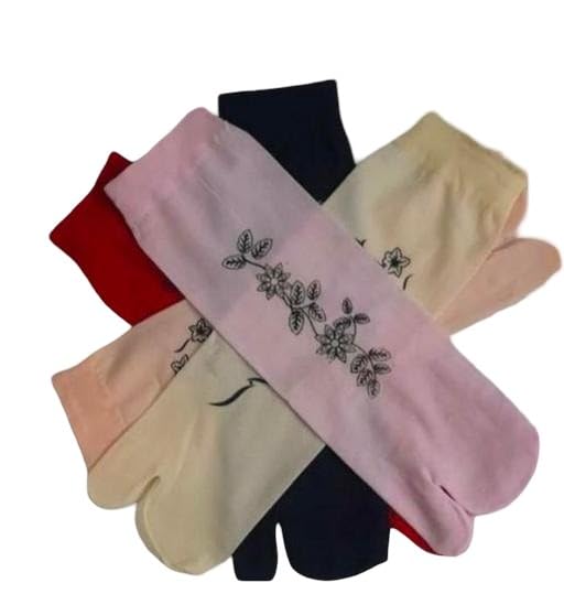 Women’s Stylish Printed Ankle Length Socks Pack of 5 Pairs – Multicolor Poly Cotton Fashion Socks Multi free size-image-45