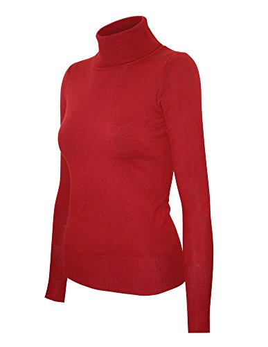 Image of Cielo Womens Solid Basic Stretch Turtleneck Pullover Knit Sweater