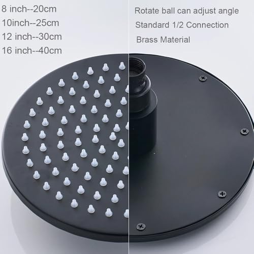 Ensemble de douche haut de gamme noir mat avec robinet mural - 4