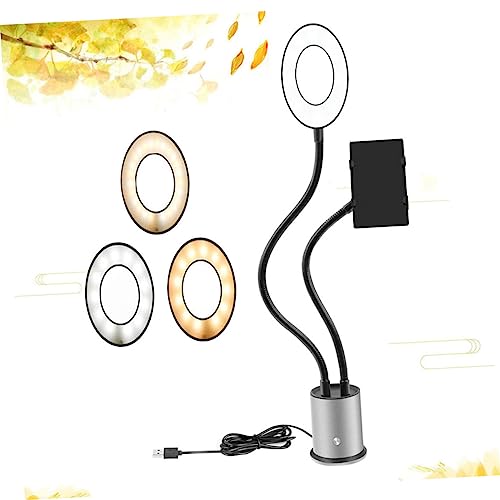 Housoutil 3Pcs Anel De Luz Suporte Para Telefone Suporte De Telefone Encantos Candeeiros De Mesa Luz