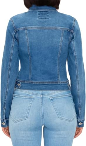 Wax Women's Basic Button Down Denim Jean Jacket4