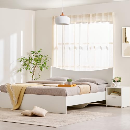 Image of Home Centre Helios Alton King Bed with Bedside Table