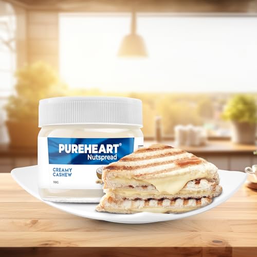 Image of Pureheart Nut Spread Creamy Cashew (110 gm) Nutty Spread for Breakfast, Delicious, Smooth & Creamy Snack
