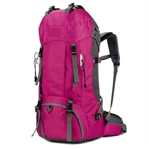 ZLONGBOW Hiking Backpack 60L Camping Hiking Backpacks Men Outdoor Tourist Backpacks Nylon Sport Bag For Climbing Travelling With Rain Cover Lightweight Backpack For Men Women(Pink)