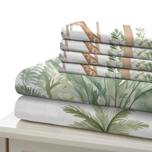 Housse de couette microfibre respirante animaux safari lit double - 7
