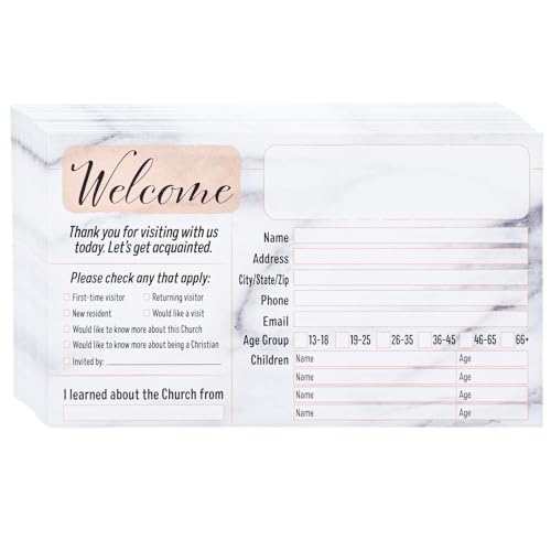 Sustainable Greetings 100 Pack Prayer Request and Welcome Cards for Church Visitors, Double Sided, Marble Designs (3 x 5 In) - Prayer Cards - Thumbnail 5