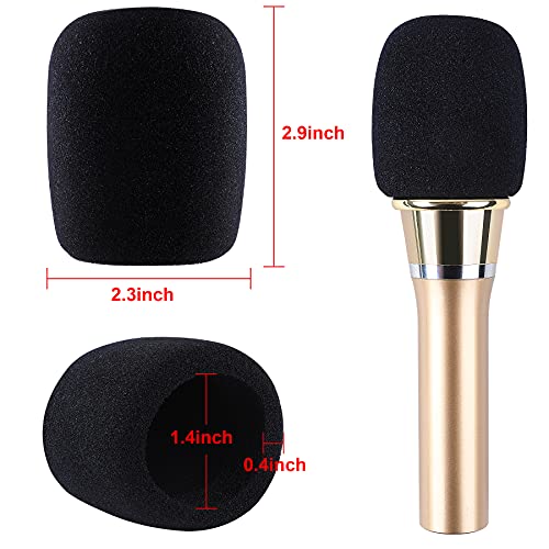 Augshy Microphone Foam Covers, 20 Pack Thick Handheld Stage Cover for Karaoke DJ Disposable (Black), Dark - Image 2