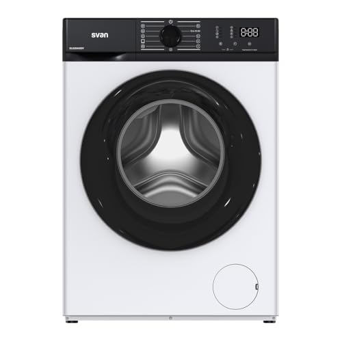 Svan Lavadora 6 Kg Carga Frontal, Blanca, SL6204AIDV. Motor Inverter, Clase de Eficiencia Energética A, Display Pequeño, Eco-Logic System, Tambor Acero Inoxidable, 15 Programas