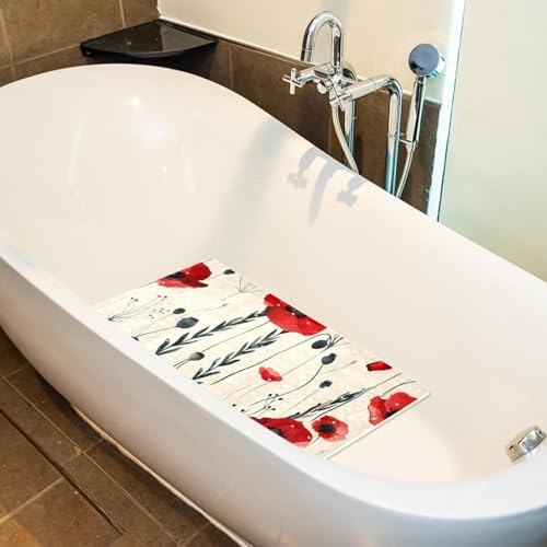 Tapis de bain antidérapant extra long absorbant l'eau en PVC