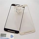 2Pcs/ Touch Screen Outer LCD Front Screen Glass Lens Cover for Motorola Moto G (2nd Gen) G2 XT1063...