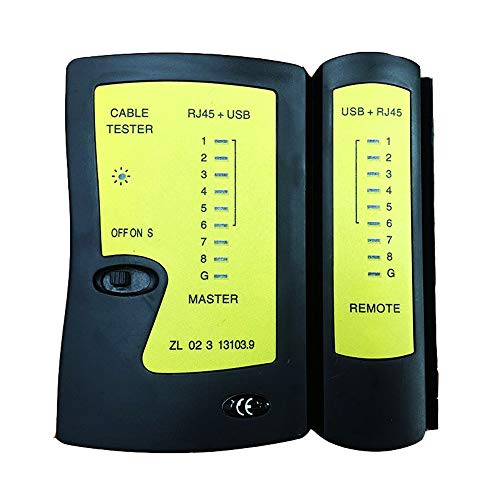 RuleaxAsi Testador de cabo de rede USB RJ45 profissional testador de rede LAN detector e rastreador