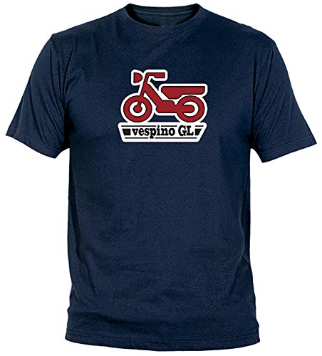 Camisetas EGB Camiseta Vespino Adulto/niño ochenteras 80´s Retro (M, Marino)
