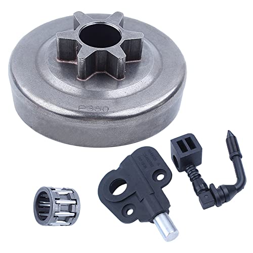 Gubeter Kit de Bomba de Aceite de Tambor de Embrague 3/8 Pulgadas, para Motosierra para Partner 350 351 352 370 371 390 420, 530047061, 530 04 70 61, 530071259, 530 07 12 59