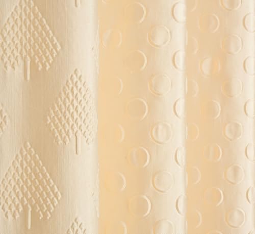 Image of Coin Punching Window Curtains 5 Feet Long for Living Room - Window Curtain Set of 1 Pcs Panel, Stylish Parda for Home Decor & Office Cream Colour -1 Pcs 5 feet