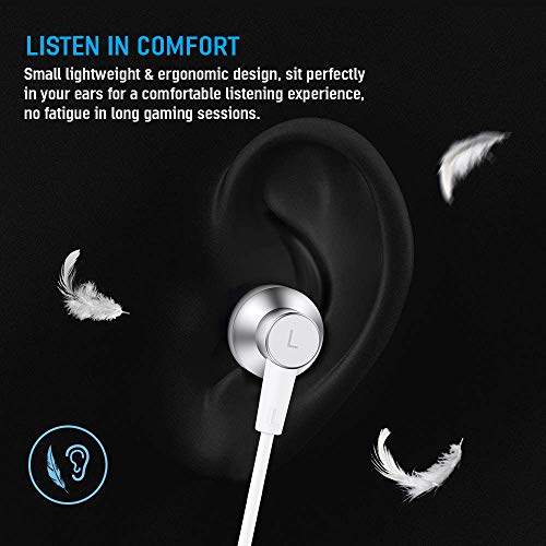 Headphones for Oculus Quest 2 - in-Ear Earbuds Short Cable Mini Earphones Stereo VR Headset with Graphene Driver, Deep Bass, Noise Isolating, 3 Pairs Eartips Accessories - Thumbnail 4