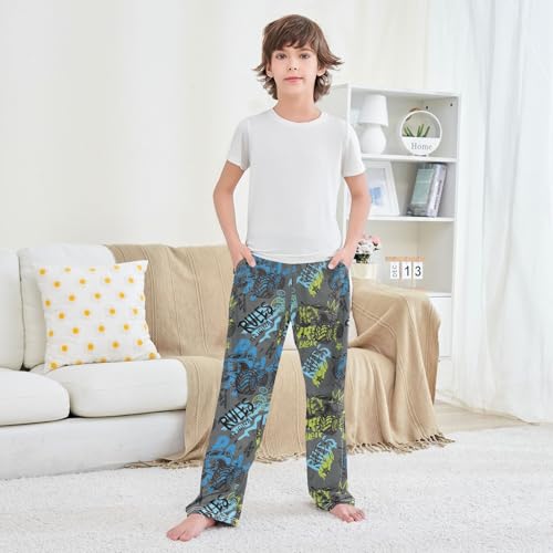 Boys' Pants Monster Truck Car Pattern Long Bottoms Jogger Pants Elastic Waist Trousers with Pockets S-XL3