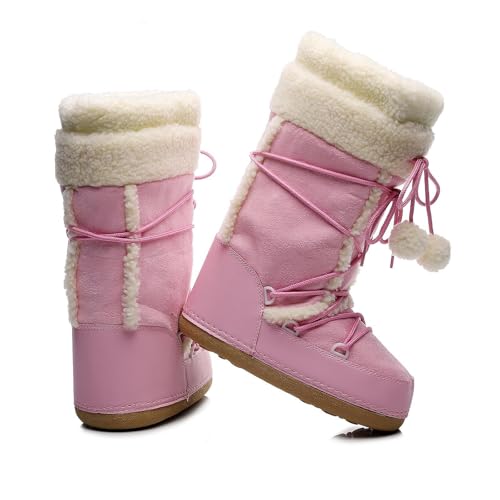 Women's Winter Snow Boots Anti Slip Winter Shoes for Trail Work4