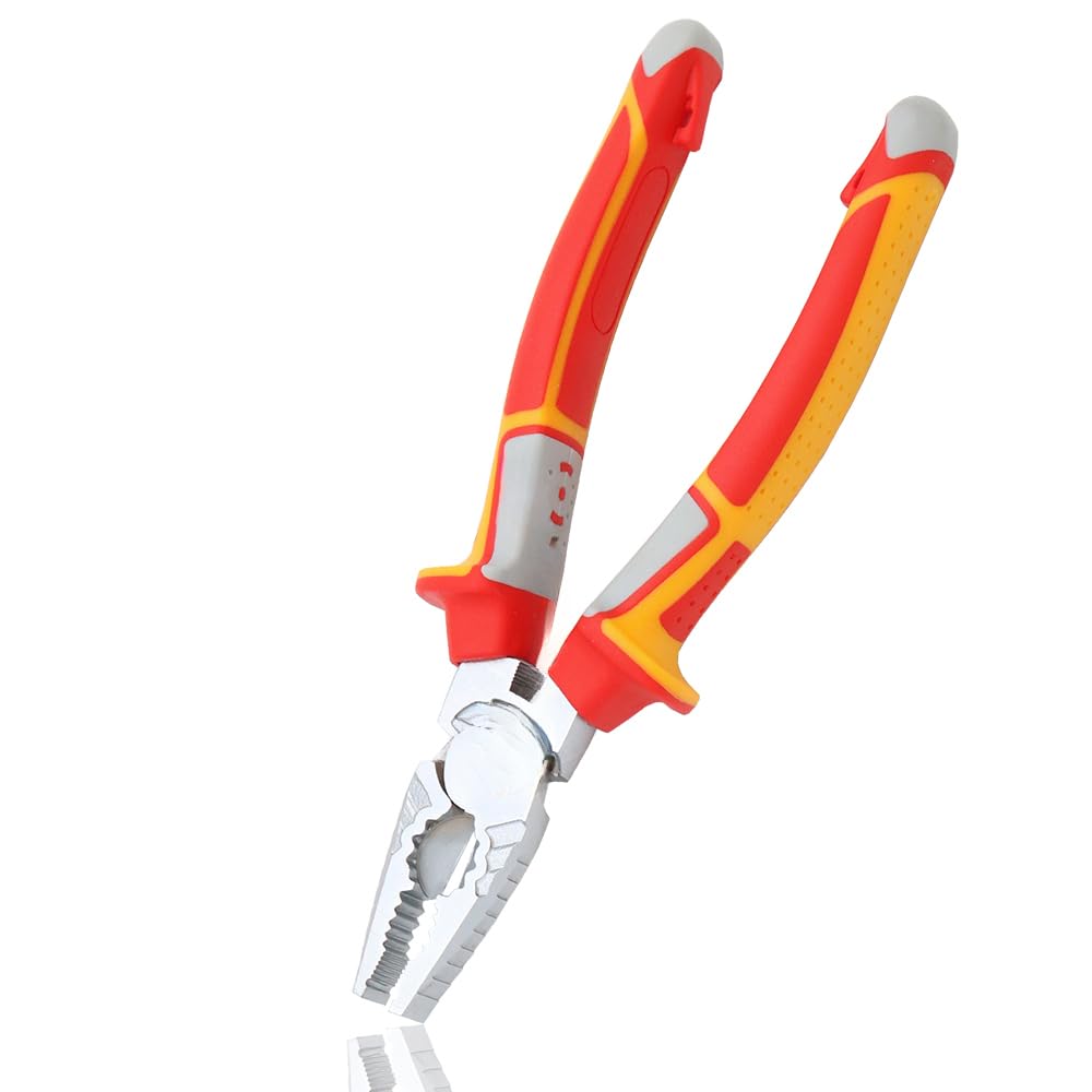 Pinze da Taglio Pinze a becchi mezzotondi Utensili manuali Hardware for elettricisti Professionali(Big Head Plier 7inch)