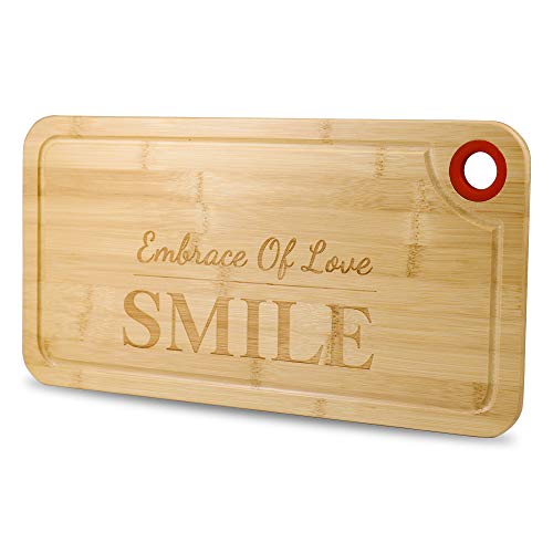 Get Cheap Price Bamboo Cutting Board with Juice Groove,Bar Cutting Board,Best Kitchen Cutting Board for Bread,Fruits,Vegetable,Cheese and Meat