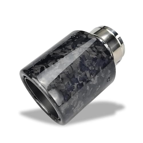 Embout d'échappement en fibre de carbone forgée et bord roulé brillant haut de gamme