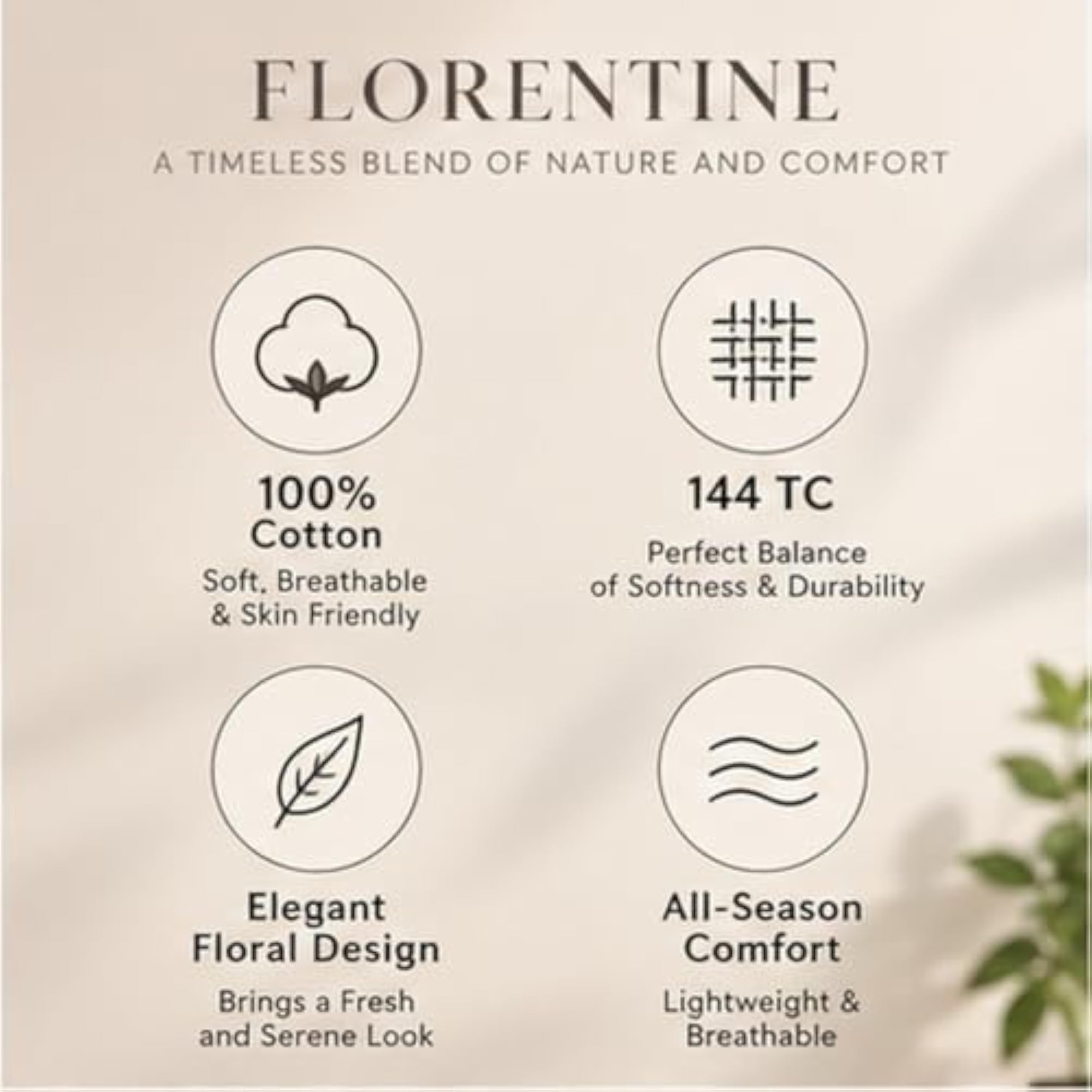 Florentine Floral Pink Super King Size Bedsheet Set, 3 Piece