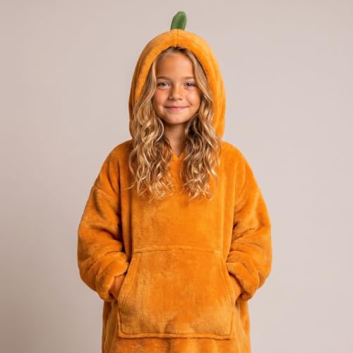 Kids Halloween Clothes Thicken Fleece Pumpkin Outfits for Cosplay — view 5