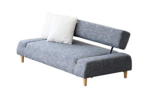 ソファベッド ソファーベッド ボンネルコイル 3人掛け 幅190cm ファブリック ソファ 民泊 ブルー グレー 12033-12034 (グレー)