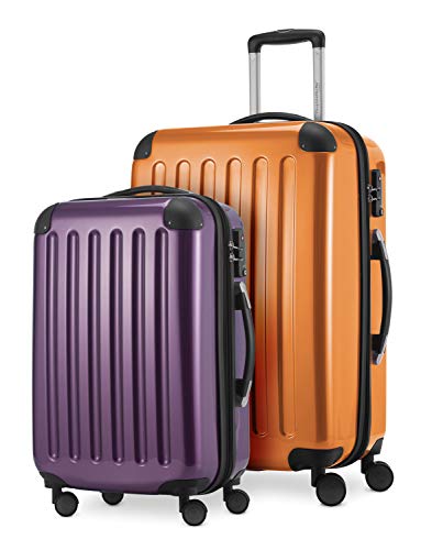 Preisvergleich Produktbild HAUPTSTADTKOFFER - Alex - 2er Kofferset Hartschale glänzend, mittelgrosser Koffer 65 cm + Handgepäck 55 cm, 74 + 42 Liter, TSA