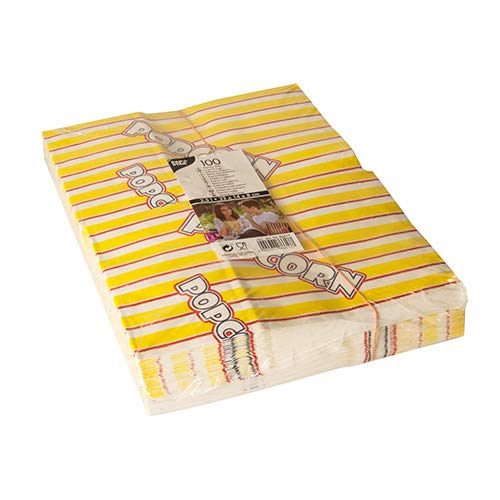 PAPSTAR 100 Popcorn Tüten, Pergament-Ersatz 2,5 l 22 cm x 14 cm x 8 cm Popcorn fettdicht, Sie erhalten 100 Stück