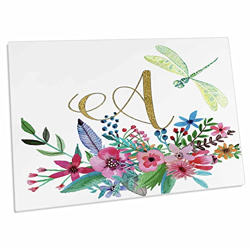 3dRose Pretty Watercolor Floral Desk Pad 23x16 pulg miniatura 1