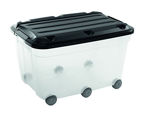 Sundis KLIPSO Noir Baúl con Ruedas, Transparente/Negro, 60L Cover