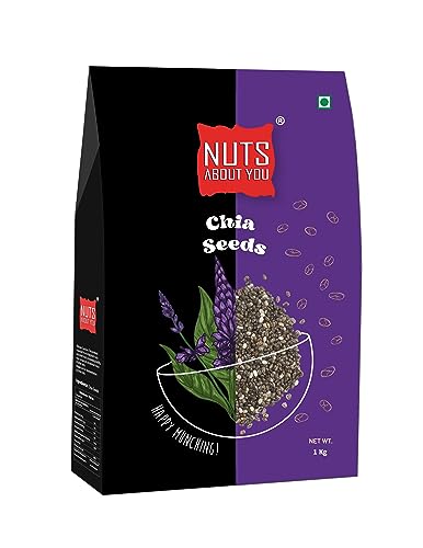 Image of Nuts About You CHIA Seeds, 1 kg | Raw | Premium | 100% Natural | Diet Food (Pack of 2)