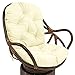 Wippkissen Ersatz für drinnen und draußen,weich,verdickt,waschbar,Solider Twill,drehbar,Wippstuhl,Sitzkissen mit Kissen für Liege,Rattan,Klappstuhl,Garten,Terrasse,Matte(kein Stuhl)