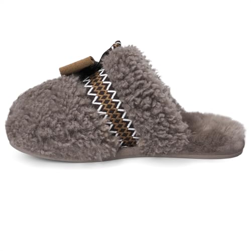 SOULROSE Womens Maxi Curly Sister Slides Fuzzy Slippers Women with Cute Bow Wool Memory Foam House Slippers Cozy Indoor Outdoor Cloud shoes Gifts2