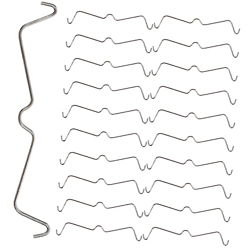 Unomor 50pcs Stainless Steel Pegboard Hook Clips Resistant Securing Clips for Pegboard Accessories Effortless Assembly High Toughness Flexibility for Tools Craft Rooms