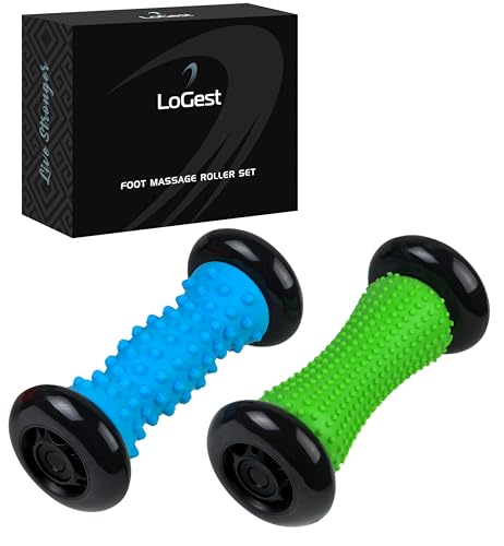 Logest Foot Massage Roller - for Trigger Point Therapy, Injury Rehabilitation & Deep Tissue Massage...