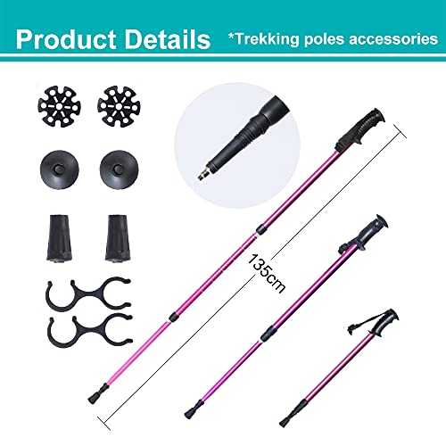 Warmwithann 21/25/27/30インチ エレクトリックピンクスノーシューズ メンズ レディース ガールズ ボーイズ 軽量アルミスノーシューズ トレッキングポールとキャリートートバッグ付き 6枚目