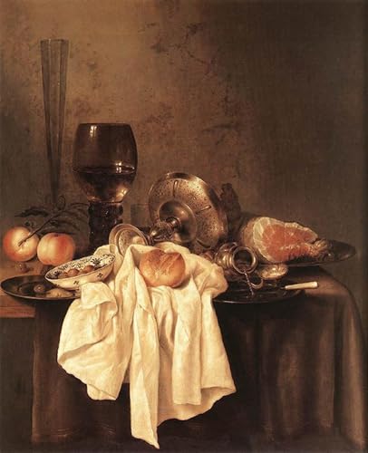 Tableau nature morte Willem Claesz Heda 60x90cm decoration chambre