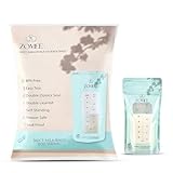 Zomee Breast Milk Storage Bags 8oz – Leakproof Double-Zip Seal, Self-Standing,...