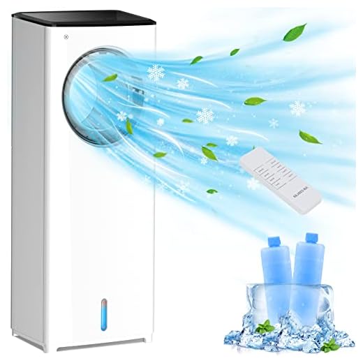 Portable Air Conditioners, 3-in-1 Bladeless Evaporative Air Cooler, 3 Speeds 3 Modes Personal AC Cooling Oscillating Tower Fan, Remote Control Evap Cooler Fan with Timer, Windowless Portable AC for Room