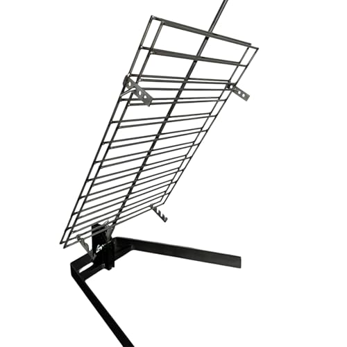 Asador Libro Estaca de hierro con Base regulable giratorio Parrilla Argentina (60 x 40cm)