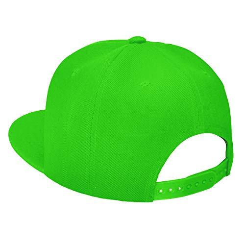 Image of Classic Snapback Hat Cap Hip Hop Style Flat Bill Blank Solid Color Adjustable Size