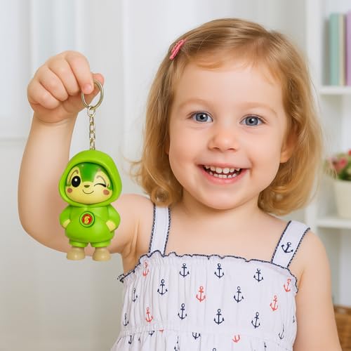 Image of WOYAX Face Changing Keychain with 3 Expressions 3D Cartoon Character ABS Toy Key Holder Unisex Keychain for Bags, Cars & Gifts Cute Action Figure for Kids & Adults