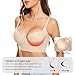 FallSweet Push Up Bras for Women Corset Top Bustier Padded Underwire Bra Add One Cup (Beige,36C)
