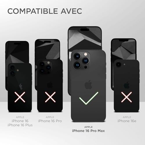 Coque silicone iPhone 16 Pro Max anthracite ONEFLOW souple - 7