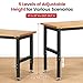 ENJOYWOOD Work Bench for Garage Workbench Adjustable Height Work Table for Shop Woodworking, 41 x 20 Heavy Duty Rubber Wood Top for Office, Home, Commercial