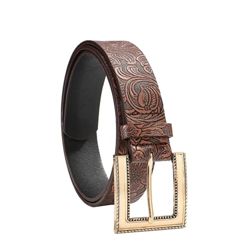 Carved Pin Buckle Belt for Jeans Pants Ethnic Embossed Pattern Waist Belt Western Styles PU Belt Women Men Waiststrap4
