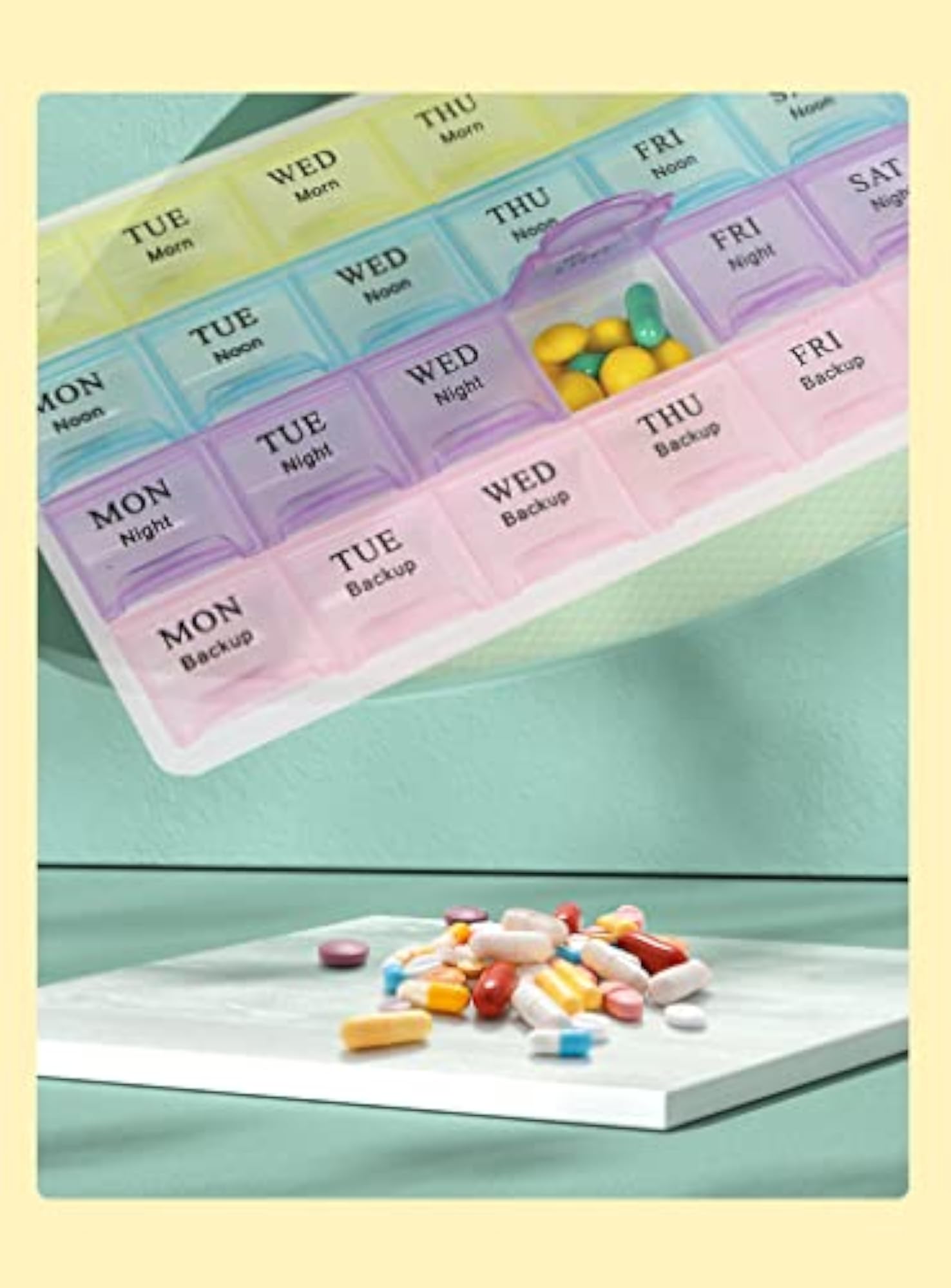 Jewellery Medicine Pill Organizer Storage Box 28