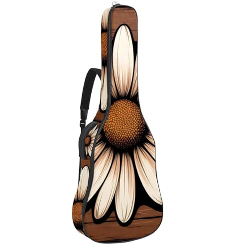 Housse de guitare acoustique 109 cm étui souple imperméable imprimé tournesol