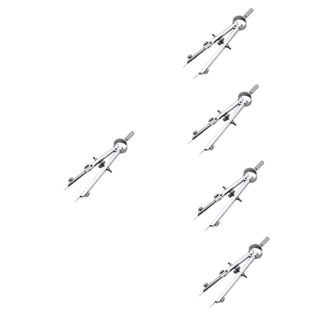 5stücke Kompakter Metallzirkel Mit Federmechanismus Präzisionsgeometrie-kompass Für Schüler Künstler Und Handwerker Für Zeichnungen Holzarbeiten Und Technische Anwendungen